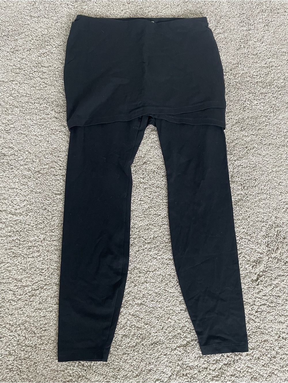 Woman’s Black Skirted Leggings - Comfortable Everyday Bottoms